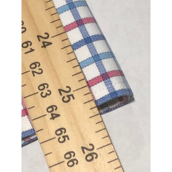 Peter Millar Nanoluxe Men Plaid Button Up Shirt Academia Preppy Blue Size Large - Picture 5 of 11